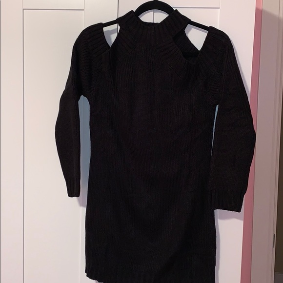 Tobi Black Sweater Dress - Picture 2 of 3